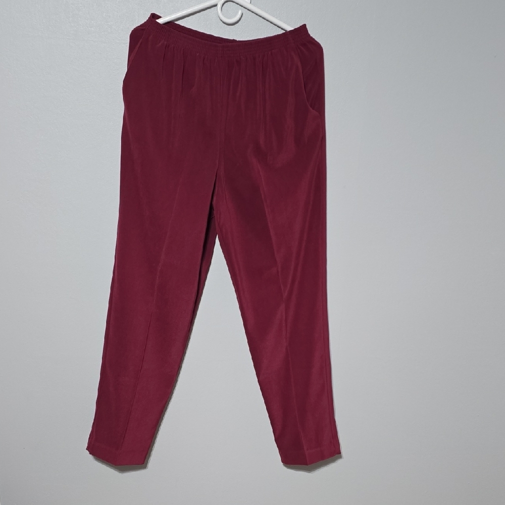 Alfred Dunner Wine Straight Leg Pants